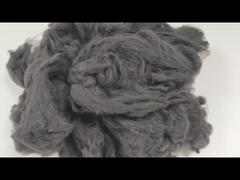 ألياف البوليستر المجوفة 6.67D الأسود المصنوعة من الألياف العضوية للرجل للفراش