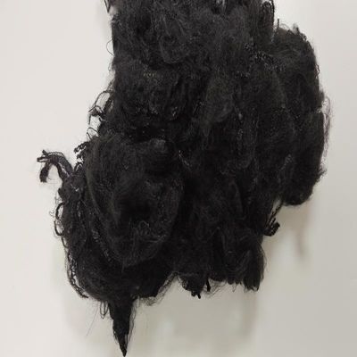 الأسعار المنخفضة من الألياف البلاستيكية الأسود المعاد تدويرها 3D * 76mm Polypropylene Staple Fiber