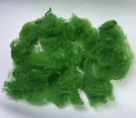 سعر جيد Recycled Polyester Staple Fiber 4.5D 51mm Green with 0.4-0.5% Moisture Regain and Excellent UV Resistance الانترنت