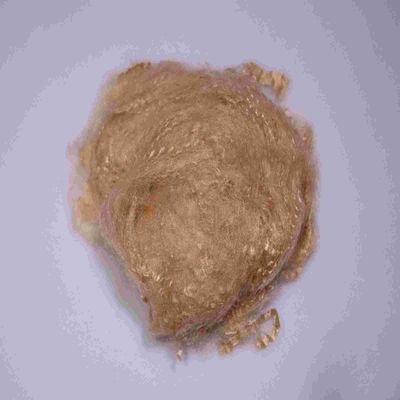 سعر جيد PET المعاد تدويرها 4080 4D الألياف العضوية القصيرة 64mm بني للاستخدام الصناعي الانترنت