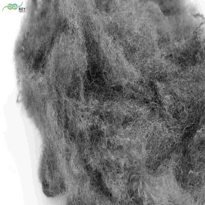 سعر جيد الألياف الدقيقة من الدرجة A 65mm ألياف البوليستر المجوفة الرمادية السوداء مادة ملء PSF الانترنت