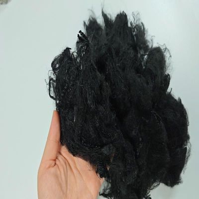 سعر جيد ألياف PP الأسود المعاد تدويرها 3D * 76mm ألياف البولي بروبلين العاملة للألياف غير المنسوجة الانترنت