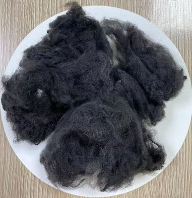 سعر جيد ألياف البوليستر المعاد تدويرها 6D 65mm رمادي داكن الانترنت