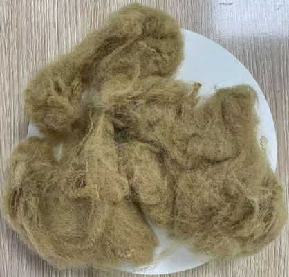 سعر جيد ألياف البوليستر المعاد تدويرها خفيفة الوزن 25D 65mm لون الجمل الفاتح الانترنت