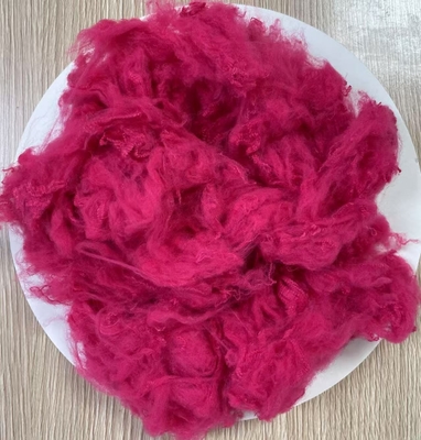 سعر جيد ألياف البوليستر المعاد تدويرها الأساسية 1.5D 38mm أرجواني درجة A الانترنت