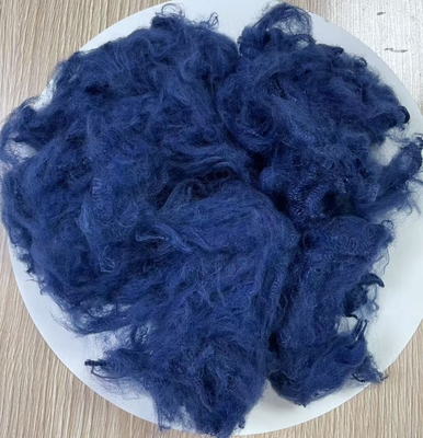 سعر جيد ألياف البوليستر الأساسية المعاد تدويرها 1.5D 38mm أزرق ياقوتي الانترنت