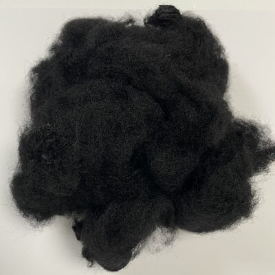 سعر جيد 12D × 64mm أسود معاد تدويره مقاوم للحريق الألياف عالية السلامة المنسوجات المنزلية، المناطق الداخلية للسيارات المواد الخام عالية الجودة الانترنت